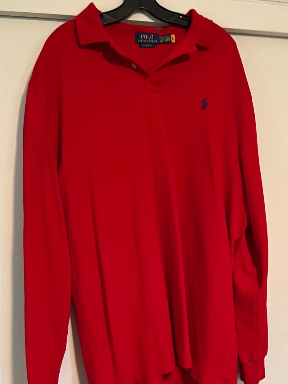 Polo Ralph Lauren Men’s Classic Fit Long Sleeve Mesh Polo 2X Red